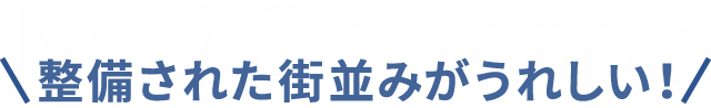 整備された街並みがうれしい！